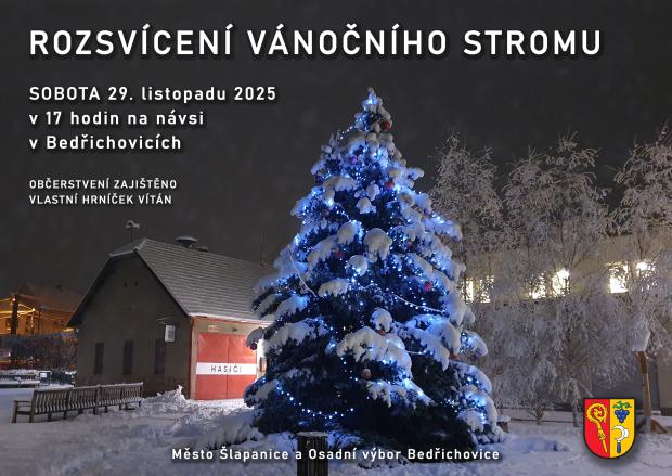 Rozsvěcení vánočního stromu v Bedřichovicích
