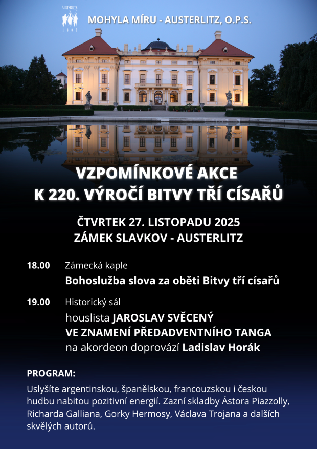 Vzpomínkové akce k 220. výročí Bitvy tří císařů