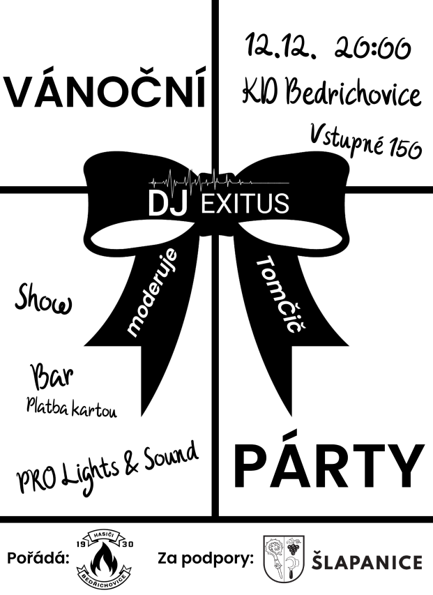 Vánoční párty s DJ Exitus
