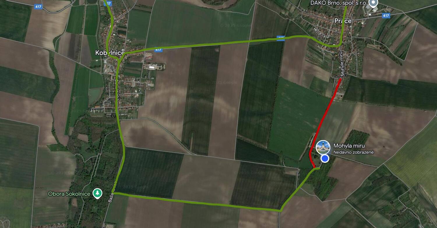 Mapka Mohyla míru