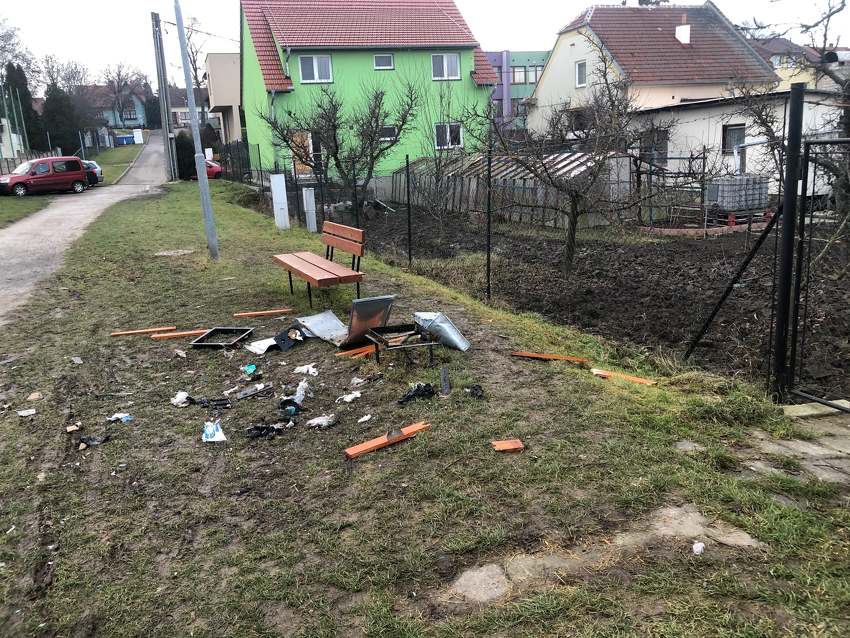 Vandalismus ve Šlapanicích