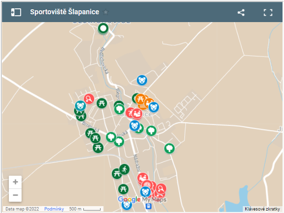 Mapa sportovišť